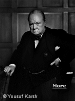 ''I said, �Forgive me, sir,� and plucked the cigar out of his mouth. By the time I got back to my camera, he looked so belligerent he could have devoured me. It was at that instant that I took the photograph.''